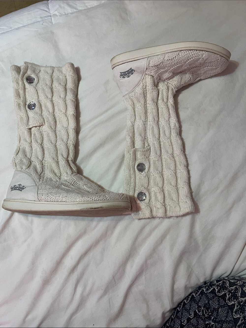 Juicy Couture Cable Knit Winter Boots. Size 9